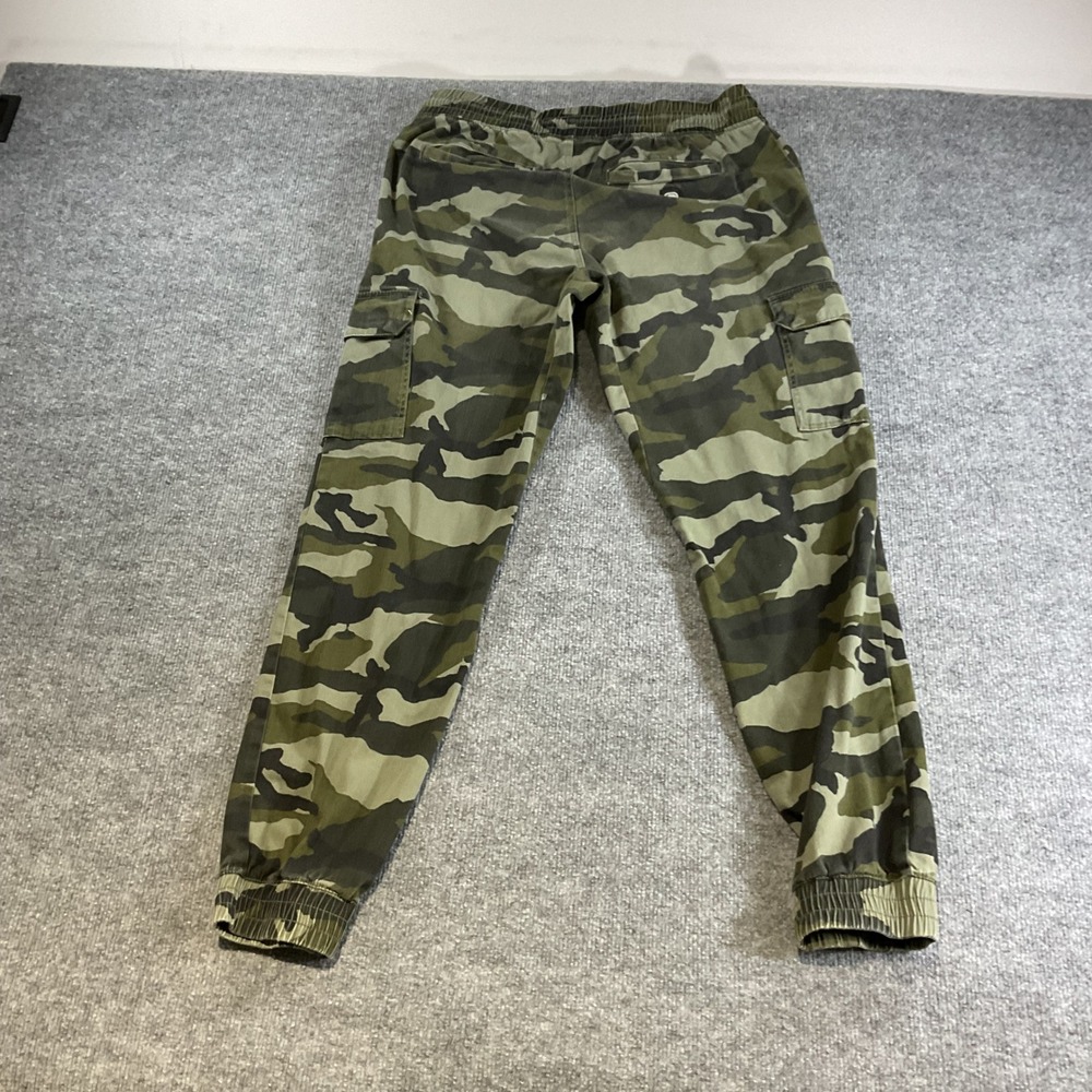 Ecko Unltd Mens Camo Cargo Jogger Pants Green Camouflage Streetwear L